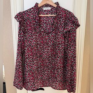 Jon & Anna Red and White Floral Blouse